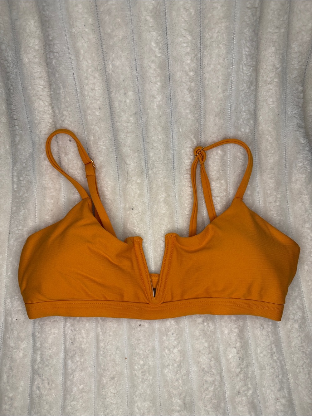 Midori Orange V-Notch Swim Top